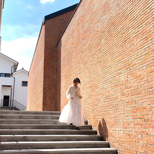 仙女风棉麻白色设计感半身裙长裙子春秋款 nosce ：temet