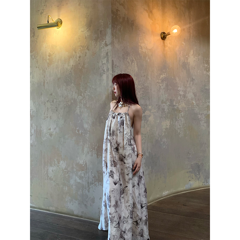 ktemetnosce水墨蝴蝶连衣裙