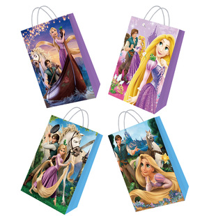 Rapunzel魔发奇缘手提袋长发公主纸袋生日派对用品回礼袋活动包装