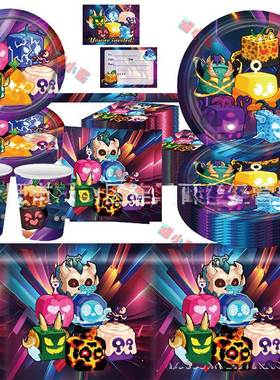 BLOX fruit水果盒子一次性餐具儿童生日派对用品节日恶魔果实纸杯