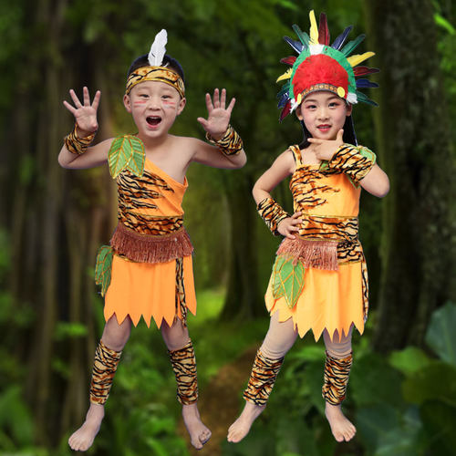 梦想大地湾服装野人非洲鼓表演服