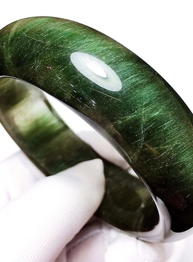 诺源珠宝珍藏巴西天然绿发晶手镯女款晶体通透发丝清爽礼品饰品