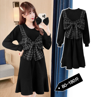 孕妈高级感穿搭秋装 孕妇装 哺乳上衣法式 大码 不显怀裙子连衣裙 套装