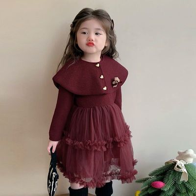 女童加绒冬季新款儿童加厚公主裙