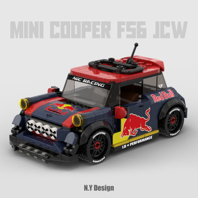 MOC迷你MINI Cooper JCW 牛Red null涂装汽车积木模型