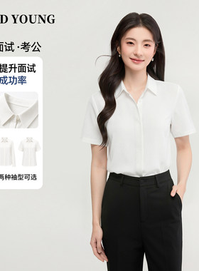 夏季抗皱翻领轻熟显瘦上衣