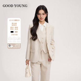 女公务员考公面试职业正装 套装 小个子西服外套上衣 YOUNG西装 GOOD