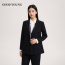 显瘦西装 GOOD 考公考编教资面试修身 女职业正装 女 YOUNG双排扣套装