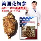 美国小泡参进口花旗参整枝半野山原尾西洋参500克珍珠参花旗泡参
