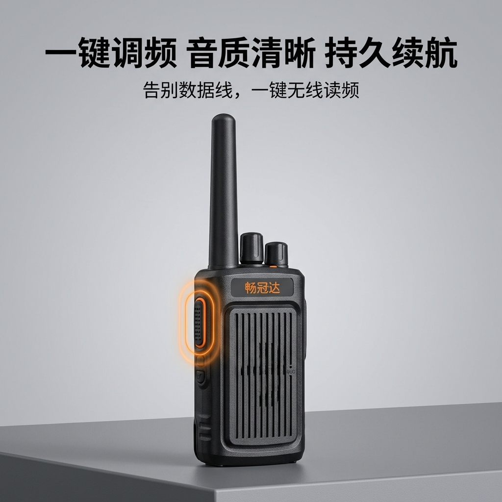 畅冠达专业对讲机一键调频迷你小型民用手台户外无线通信
