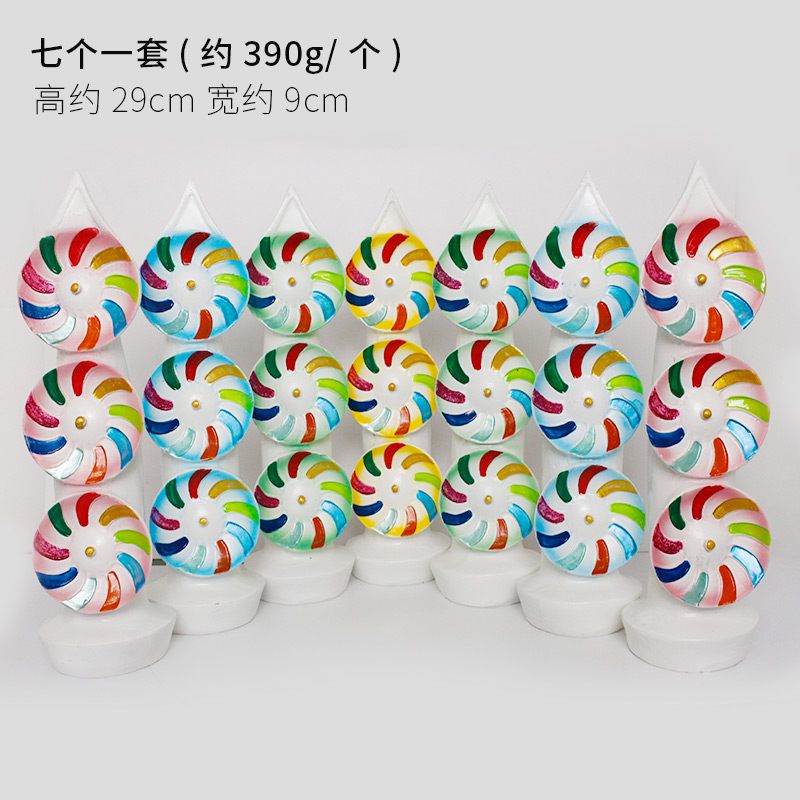 树脂彩绘八供朵玛食子