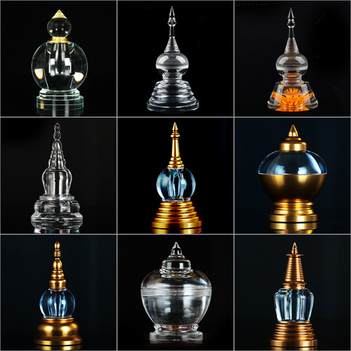 佛堂用品水晶舍利塔装藏供佛