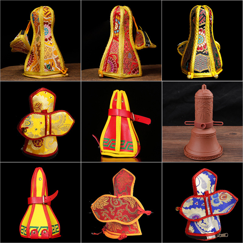 藏传金刚铃杵套铃铛绣花套