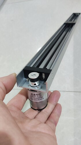 520型直流减速电机 直线滑台模组 两头带限位开关 电机可正反安装