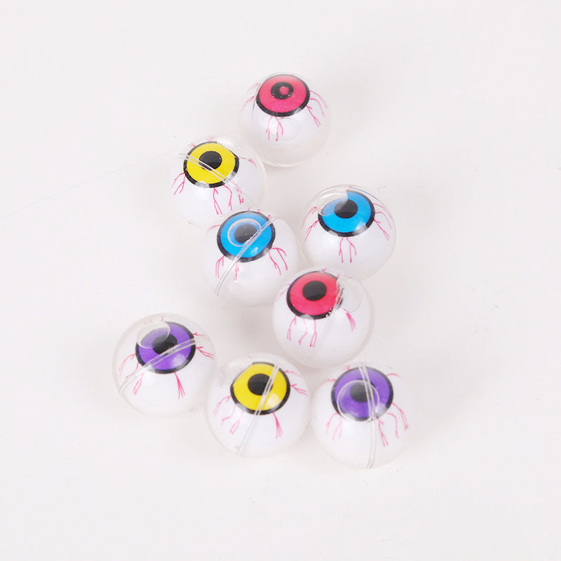 跨境热卖新品血丝眼珠眼球会动万圣节整蛊diy配件眼睛摇摇眼球