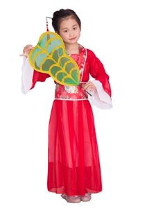 六一古装仙女服西游记红色公主裙