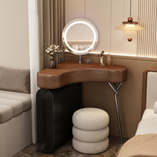 实木中古风梳妆台斗柜一体卧室现代简约60CM小户型收纳柜化妆桌
