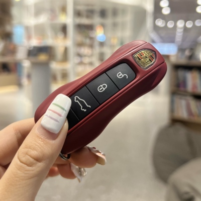 波尔多红保时捷车钥匙壳