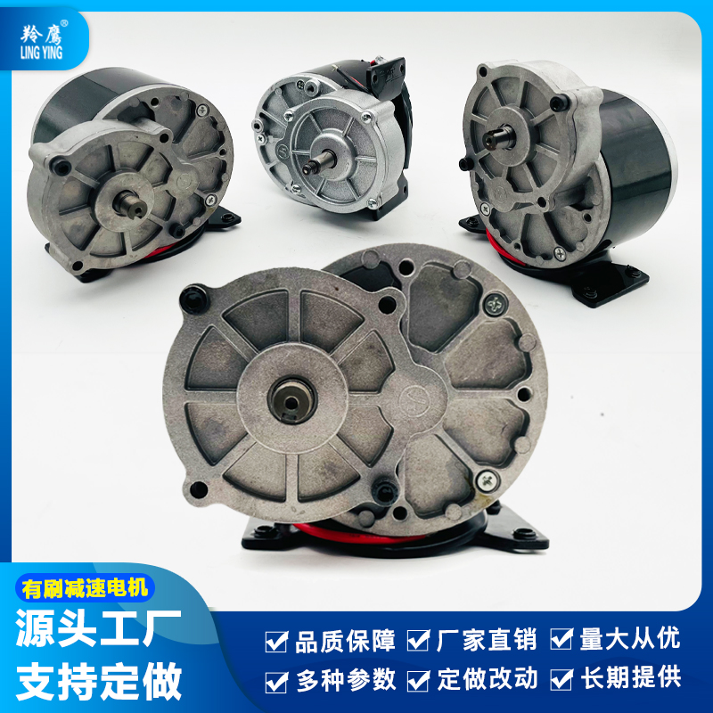 羚鹰12V250W有刷直流减速电机 充气泵电机平行款垂直款粗轴歪头i.