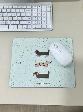 薄荷饼干碎~可爱卡通腊肠狗鼠标垫杯垫餐垫防滑办公室电脑垫子