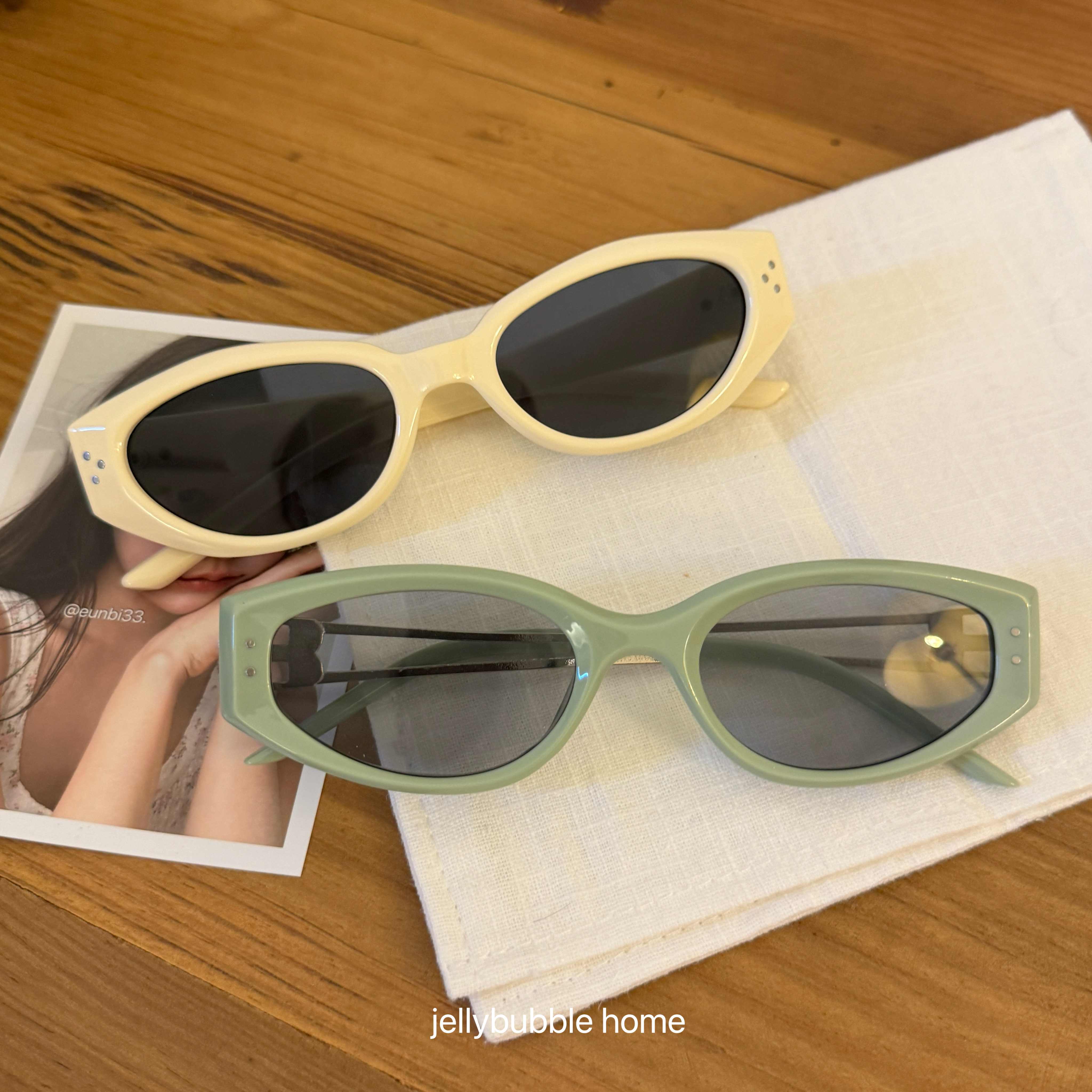 安利牛油果绿～适合夏天韩猫眼墨镜女夏季太阳眼镜防紫外线防晒镜