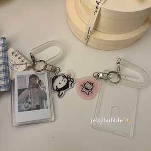 情侣款/透明亚克力拍立得相框挂件小狗猫咪咕卡卡套照片情侣礼物