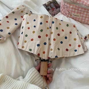 海洋球彩色波波 波点防晒晴雨两用伞遮阳伞黑胶雨伞太阳伞折叠