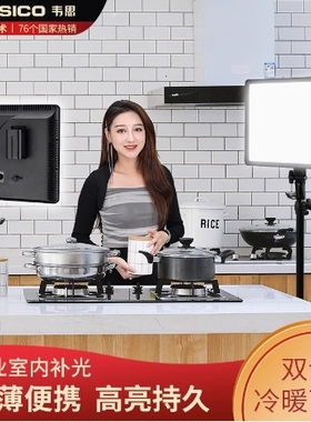 VISICO韦思LED50A摄影灯补光灯专业室内人像摄影柔光灯单反补光