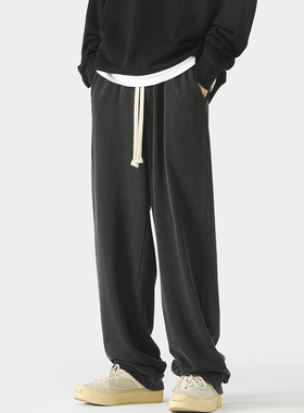 ULTIMATE GOAL 纯棉运动裤男重工水洗卫裤vibe炸街裤子