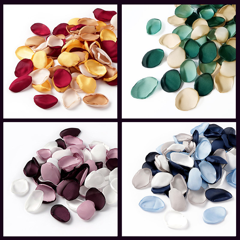 暗色系假花瓣玫瑰3色系列