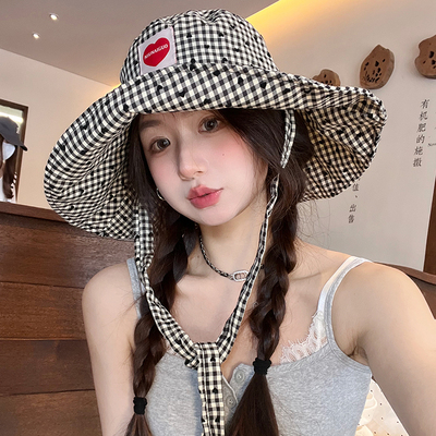 防晒帽女款大帽檐遮阳渔夫帽