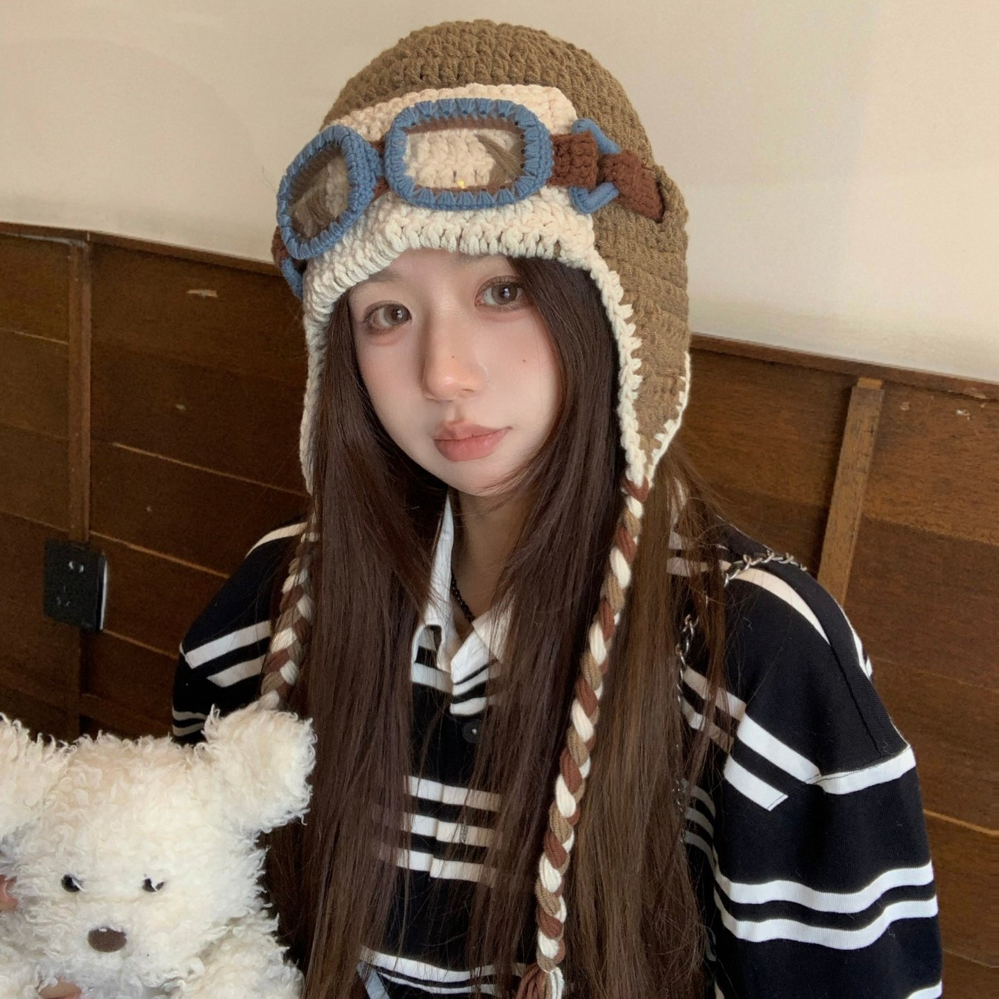 檀健次同款可爱搞怪眼镜毛线帽女款2025新款护耳雷锋帽包头针织帽,服饰配件/皮带/帽子/围巾,帽子,淘宝优惠券,粉丝福利购,淘宝优惠卷