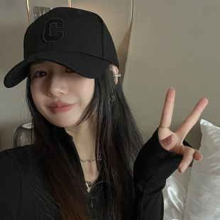 2023春季 棒球帽女硬顶百搭情侣鸭舌帽男 科技面料菠萝格C刺绣时尚