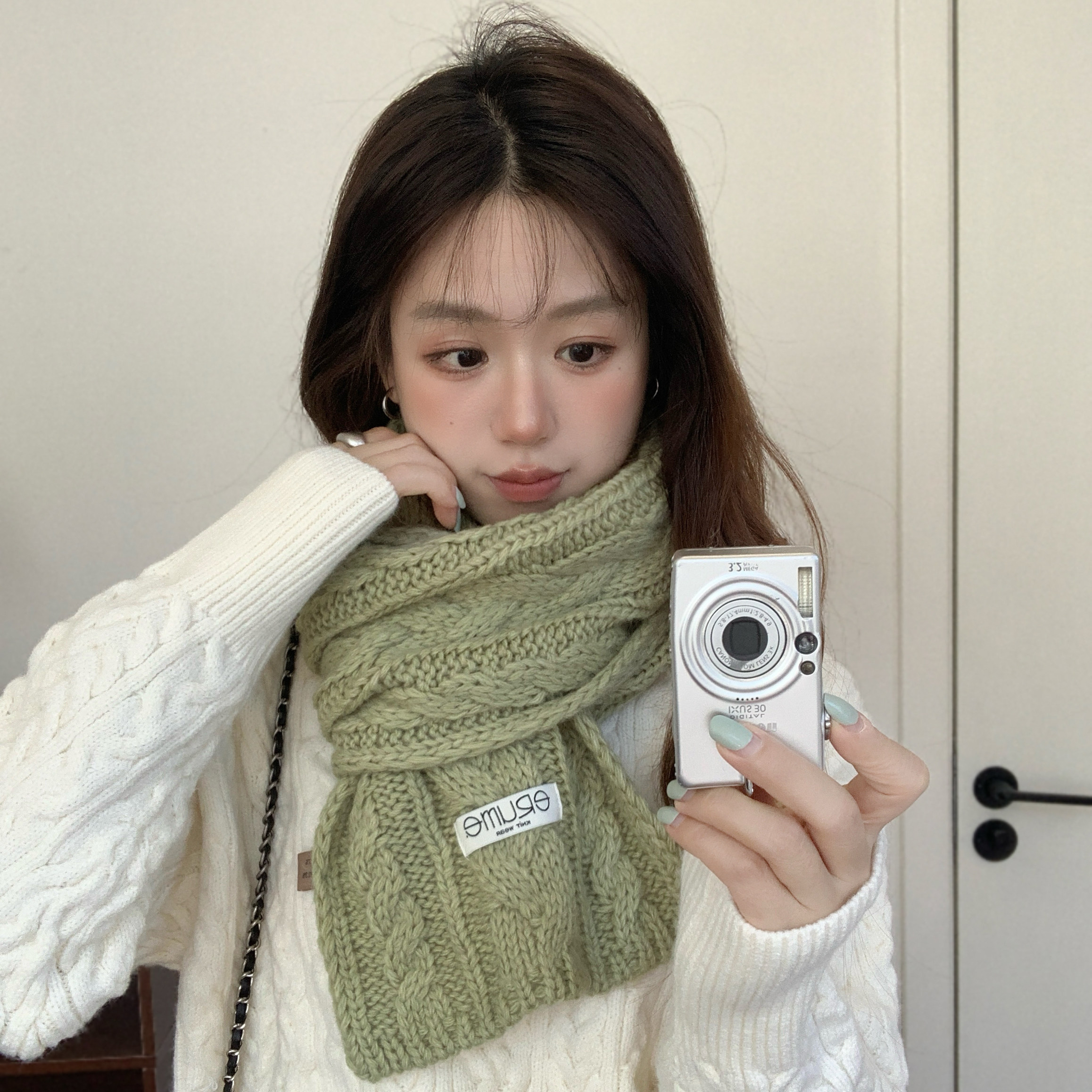 2026新款经典麻花针织毛线围巾女冬季保暖加厚韩系百搭高级氛围感