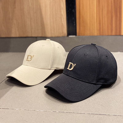 棒球帽鸭舌帽韩版春夏大头围D字