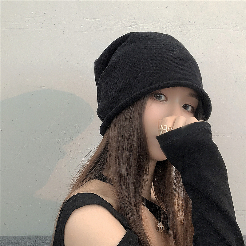 女黑色韩版潮百搭秋冬休闲男帽子