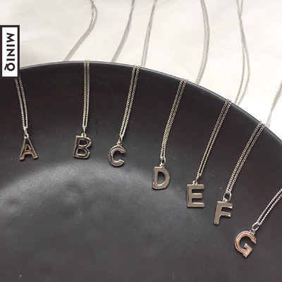 【miniq】定制925耳环字母项链