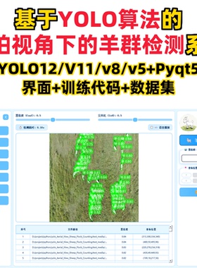 深度学习的航拍视角下的羊群数量检测(YOLOv12/v11/v8/v5+数据集)