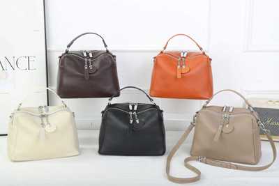 2025新款秋冬波士顿枕头包斜挎手提真皮女包四季通用简约时尚女包