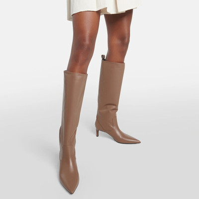 秋冬新款大筒围靴子加肥粗腿靴胖mm高筒靴高跟长筒靴大码尖头女靴