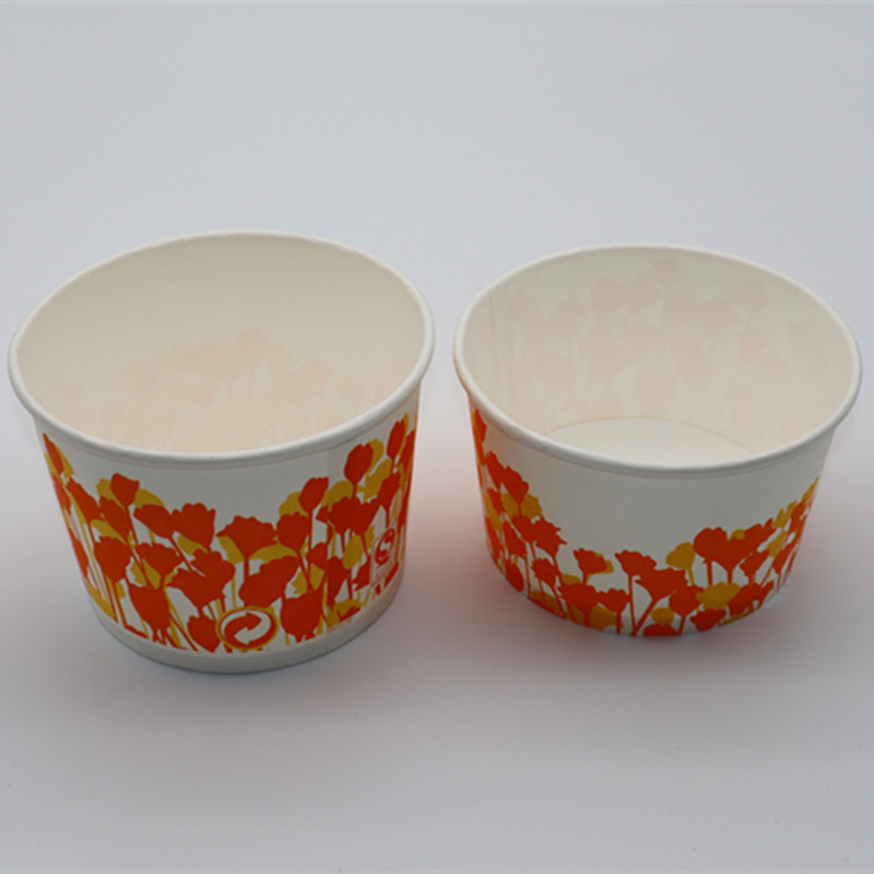 一次性加厚圆形带盖环保纸碗碗