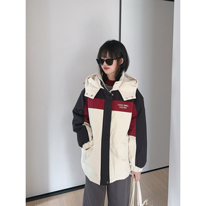 女童加绒冲锋衣外套2024新款秋冬夹棉加厚上衣 加厚羊羔绒外套