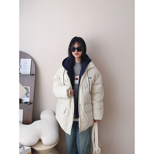 女童加厚90白鸭绒羽绒服2025冬新款初高中生加厚中长款假两件外套