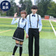 百褶裙合唱朗诵演出服装 初中生班服套装 英伦学院风校服中学生衬衫