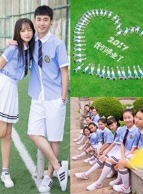 中学生运动会入场服装学院风校服男女韩国jk制服中小学生班服一套