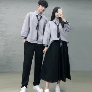 拍照套装 JK制服日系学院风衬衫 中小学生班服夏初中生六年级毕业季