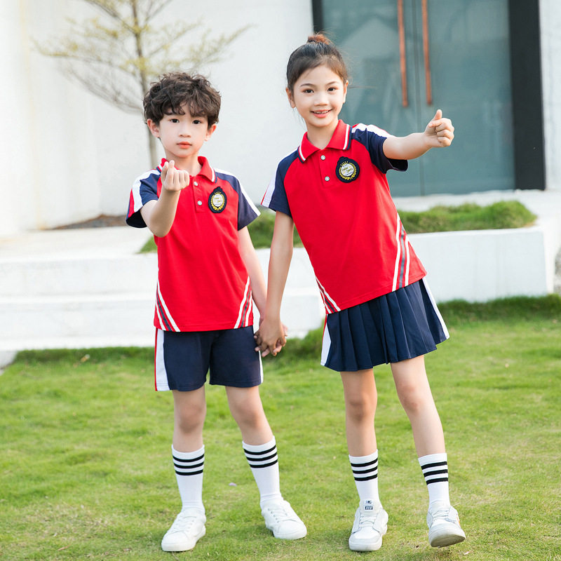 小学生校服夏季班服幼儿园园服夏装学院风毕业照服儿童演出服套装