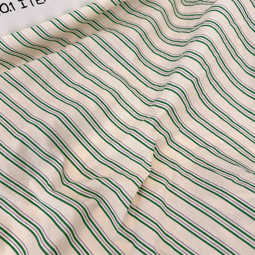 布亦 经典条纹百搭衬衫裙子服装布料床单枕套桌布窗帘包包diy面料