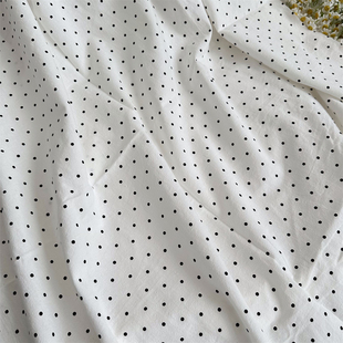 水洗棉波点经典圆点棉布衬衫连衣裙娃娃衣发圈diy手工面料