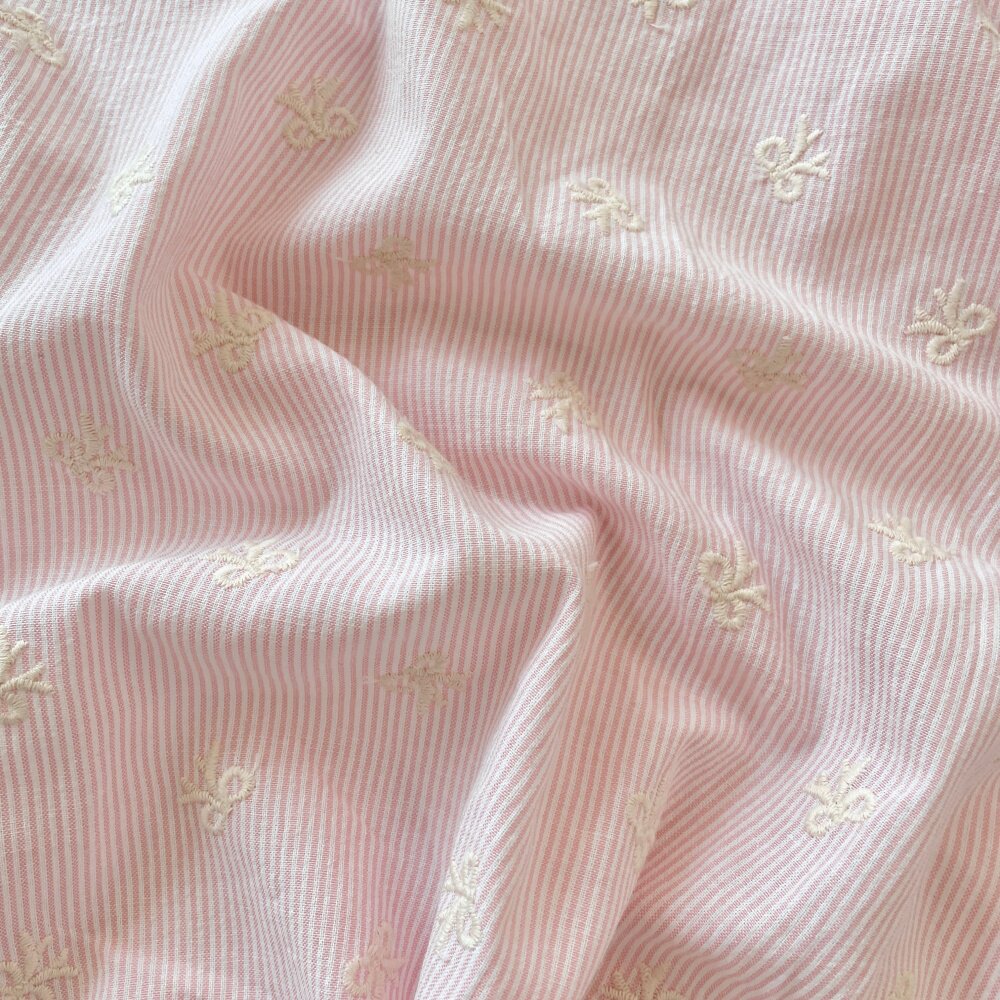 布亦新款细条蝴蝶结粉色小清新撞色布料服装连衣裙抱枕手工diy